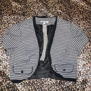 Y2K Charlotte Russe Cropped Plaid Mini Jacket Top